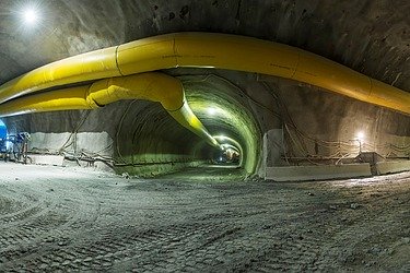 A tunnel in Tulfes, Brenner with supply pipes