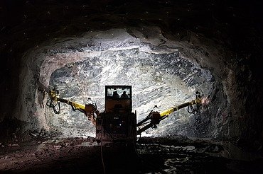 der Akalla-Tunnel am nordwestlichen Stadtrand von Stockholm im Sprengvortrieb aufgefahren