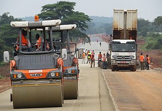 This road improvement project is located in western Tanzania