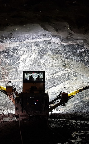 der Akalla-Tunnel am nordwestlichen Stadtrand von Stockholm im Sprengvortrieb aufgefahren