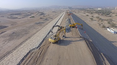 Diaphragm Wall as Cut-Off Wall: 60,000 m2