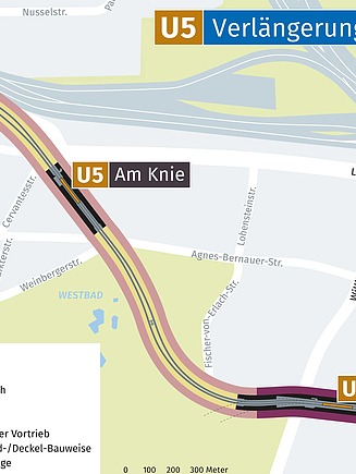 Verlängerung U-Bahn-Linie 5-West von Laim nach Pasing