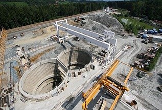 The Koralmtunnel is the centrepiece of the new rail link
