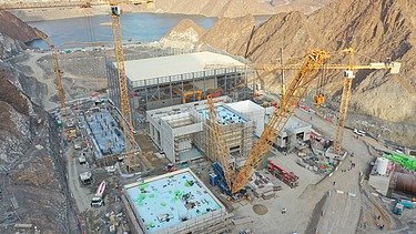 Construction of a pumped storage hydro power plant located near the community of Hatta in the Hajar Mountains Construction of a pumped storage hydro power plant located near the community of Hatta in the Hajar Mountains