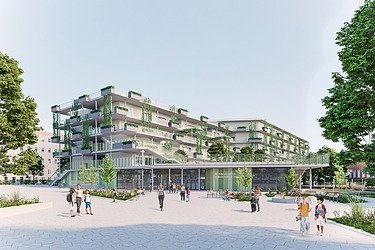 Visualization of the Landgutgasse educational campus